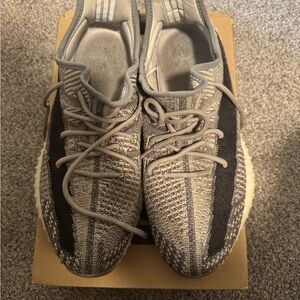 adidas Gray and Black Knit Athletic Shoes Used